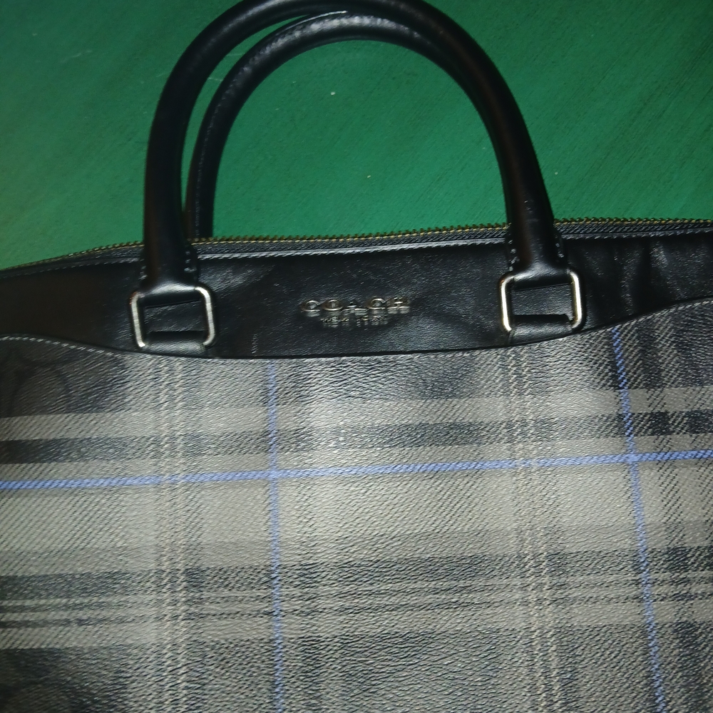 Coach Black and Gray Men's Bag